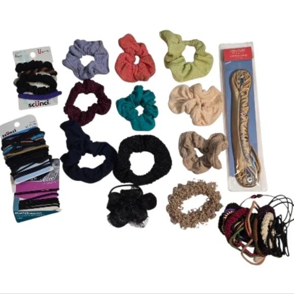 Scunci and Goody Hair Accessories Vintage Collection In Black Cream Brown Green