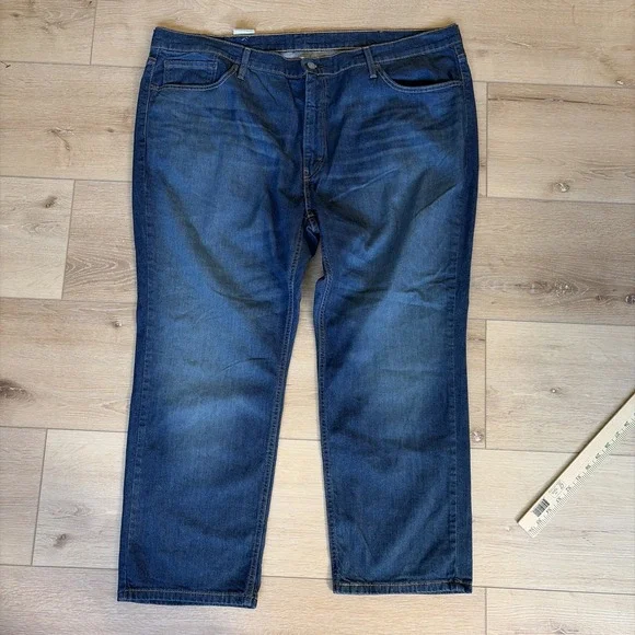 Levi's 541 Athletic Cut Stretch Tapered Leg Blue Jeans Size‎ 46 x29 Read