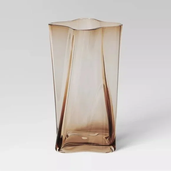 Brown Shaped‎ Glass Vase 11.7