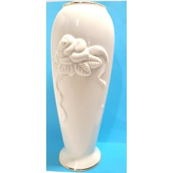 Vintage Lenox Bud Vase Rose Blossom 7.25