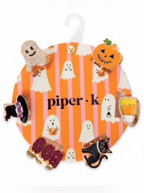 🖤▪️piper·k ▪️Halloween Kids Hair Clip Set Of 6 Mini Metal Claw Clip
