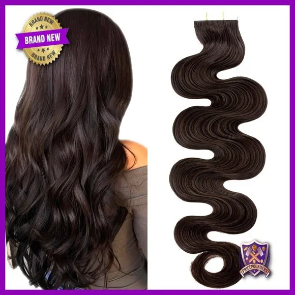 20pcs Human Hair Tape-In Extensions 14 Inch Body Wave Seamless Weft