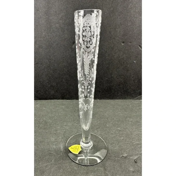 Vintage 1940s Tiffin Glass June Night Etched Crystal 8.5