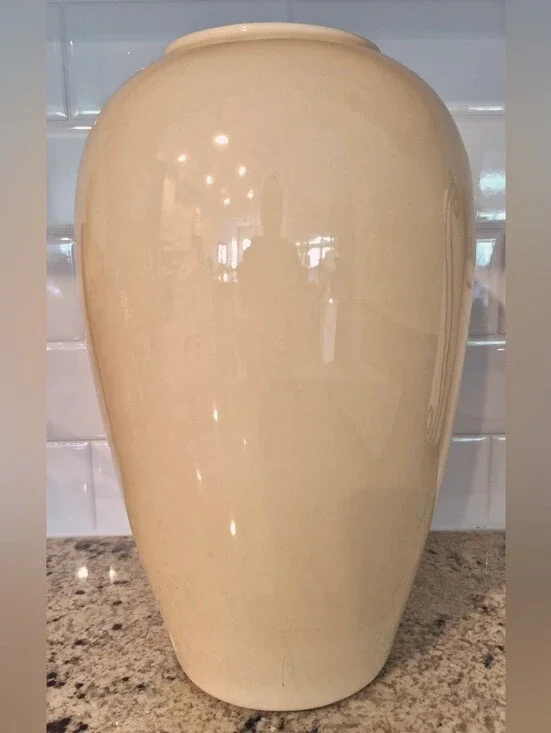 Cream Ceramic Decorative Vase - Home Accents