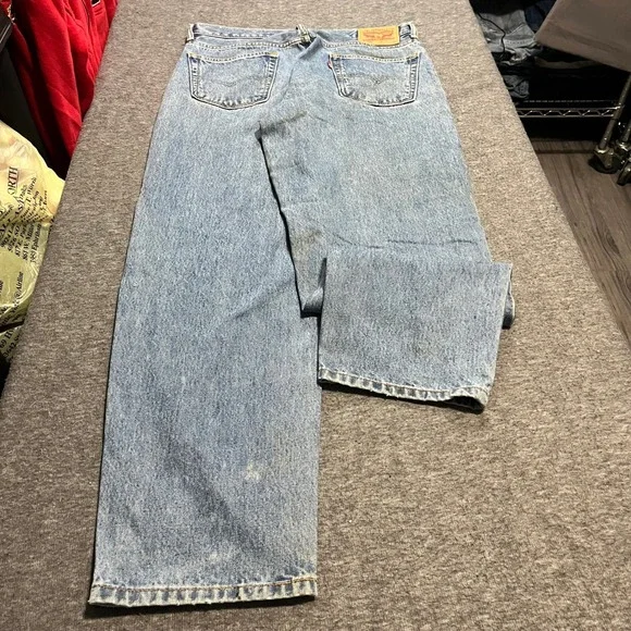 Levis 560 Comfort Fit Jeans Mens 34x32 Light Wash Denim Relaxed Tapered 560-0251