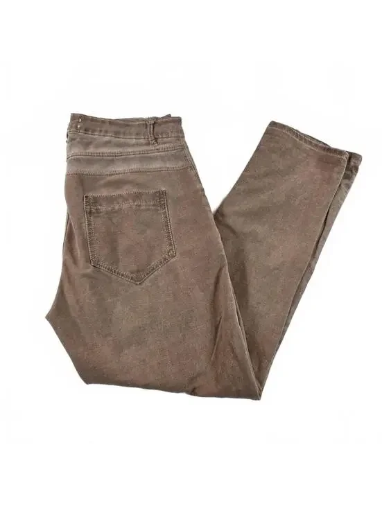 Femme Fatale Men's Brown Skinny Jeans Size 36 x 30 Made in Italy Button Fly