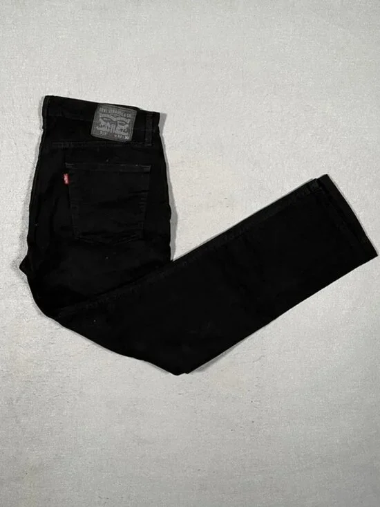 Levi’s 513 Black Classic Denim Jeans Vintage Mens W33 I30