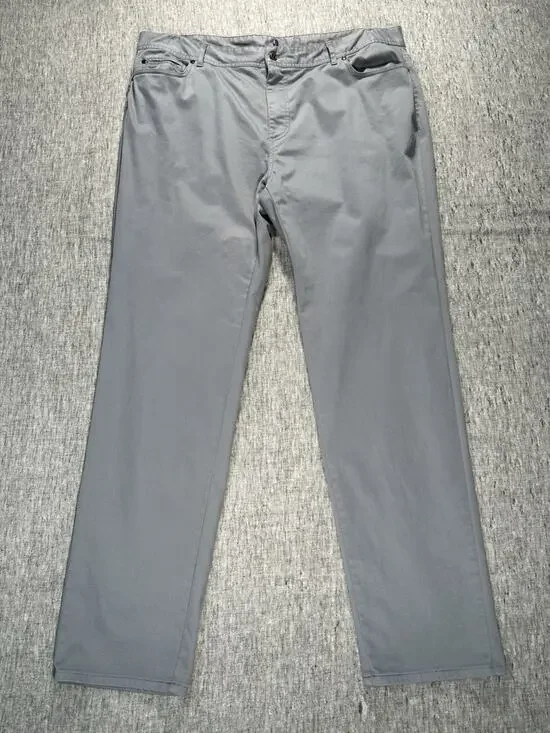 Johnnie-O Sawyer 5 Pocket Stretch Twill Pants Mens 40x32 Cloudbreak Gray