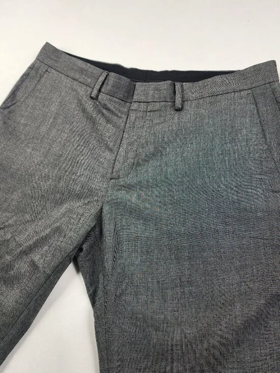 Kenneth Cole Reaction Mens 36x30 Gray Straight Fit Flat Front Dress Pants EX