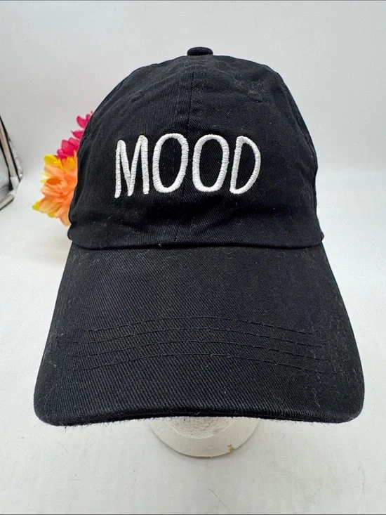 MOOD Embroidered Black Baseball Cap - Unbranded