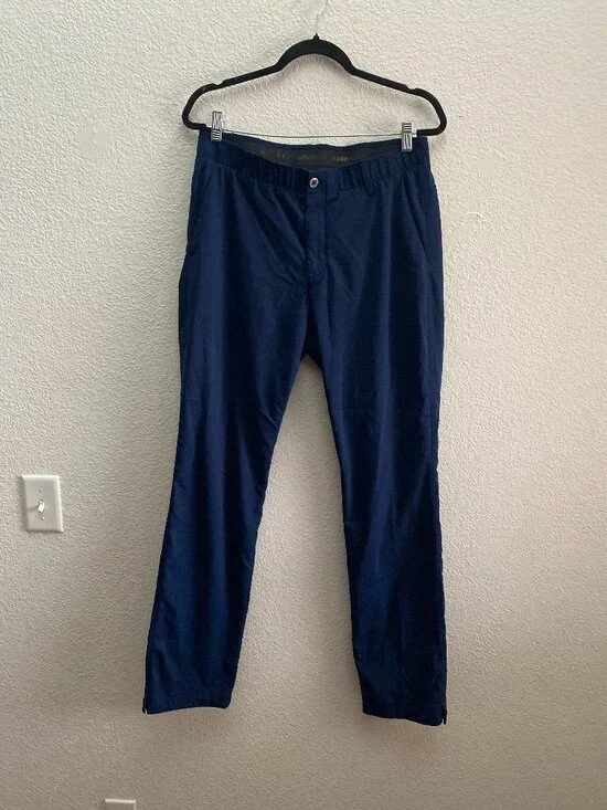 Under Armour The Showdown Tapered Leg Golf Pants 34 x 33.5 Dark Blue Golfing