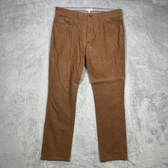 Peter Millar Corduroy Pants Mens 38 Brown Stretch Five Pocket MF20B29