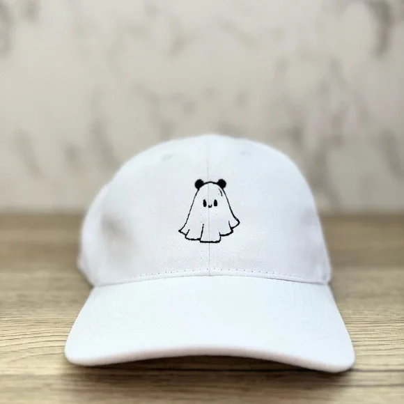 Disney Mickey Mouse Boo Ghost Hat White Embroidered Disney Parks Cap