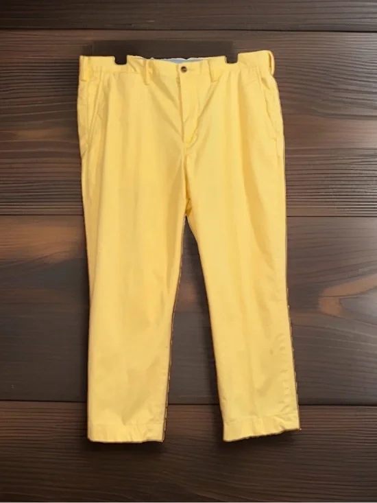 Polo by Ralph Lauren Yellow Men’s Chino Pants-Stretch St. Fit-36”x32”-EC