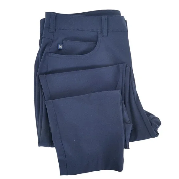 Mizzen+Main Helmsman Pants Mens 33X32 Navy Slim Fit Performance FITS 34x28.5‎