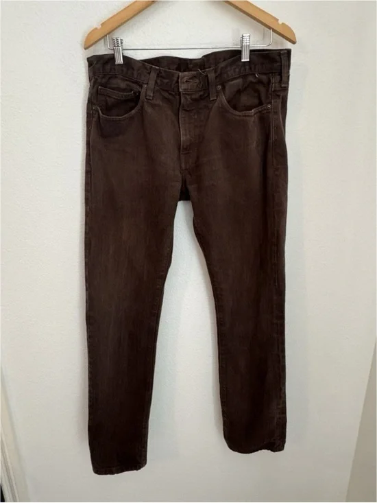 Classic Men's Straight-Leg Pants in Dark Brown