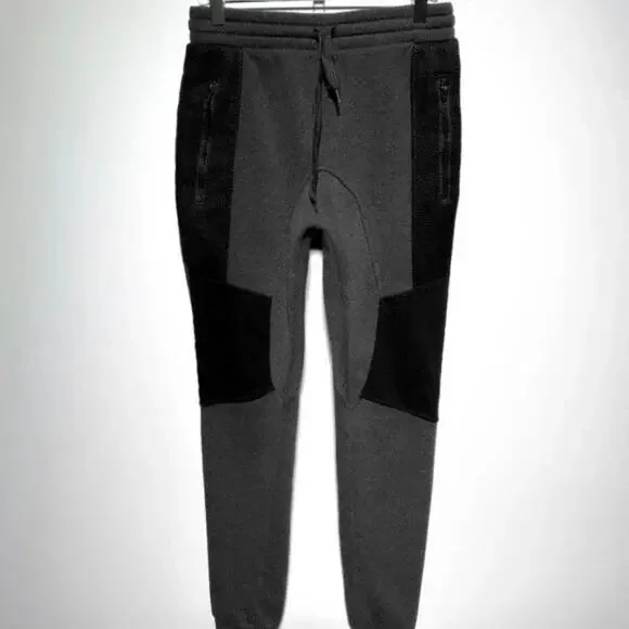 True Rock Mens Black‎ and Grey Netting Joggers Size S