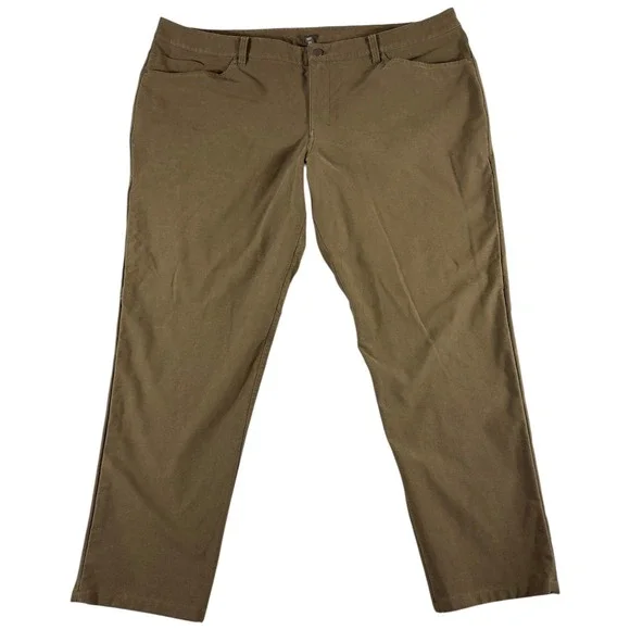 Lululemon Commission Pant Mens 46 Brown Slim Stretch Workwear Outdoors Comfort
