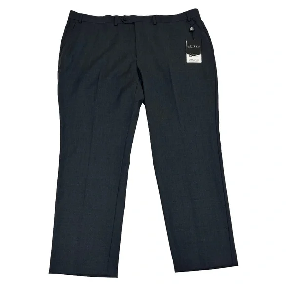 Lauren Ralph Lauren Mens 44x30 Suit Trouser Gray Classic Fit‎ Ultra Flex Stretch