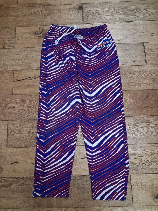 Zubaz Buffalo Bills Mens Large Red White and Blue Zebra Print Lounge Pants NFL