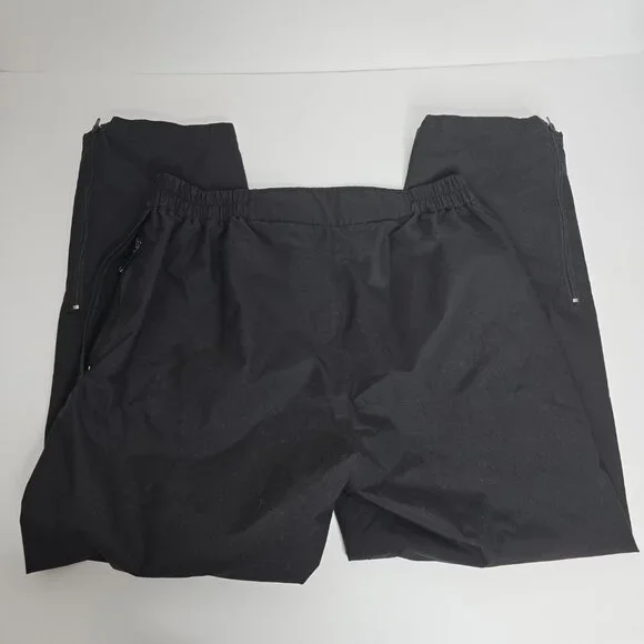 Eddie Bauer Pants Mens Large Black Ski Snow Gore-Tex Nylon Winter Zipper Pockets