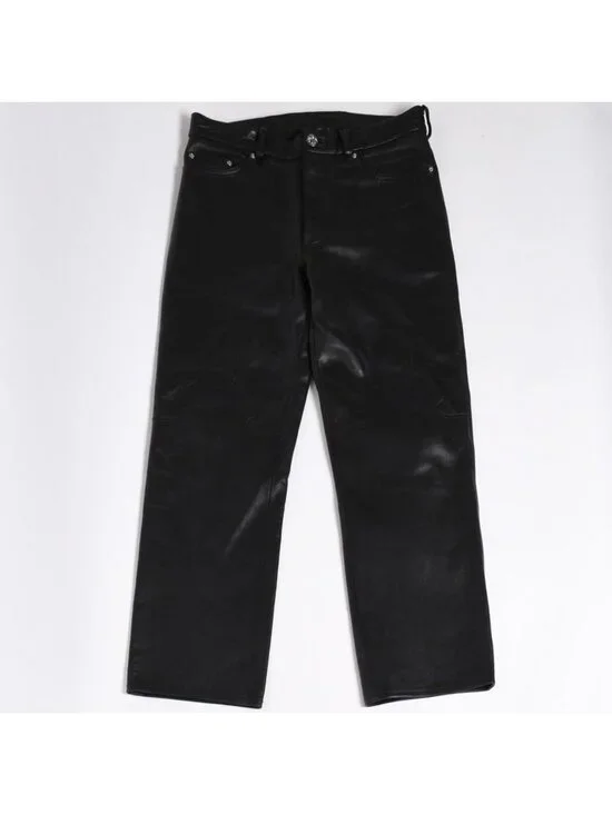 Chrome Hearts Flare Knee Pocket Leather Pants Vintage Model