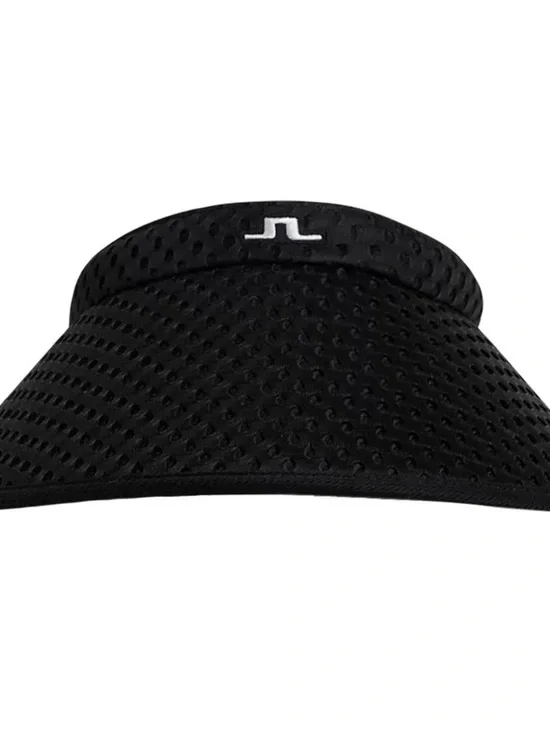 J.Lindeberg Black Golf Perforated Performance Visor Womens NWT