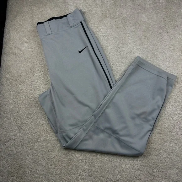 Nike Side Stripe Baseball Pants XL Grey Dri-FIT Swingman Sportswear Athletic