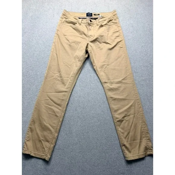 Ben Sherman Slim Chino Pants Mens 31x32 Khaki Tan Stretch Casual