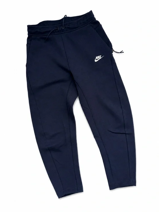 Nike Tech Fleece Jogger Pants Navy Blue Men’s Small Slim Tapered Zip Pockets