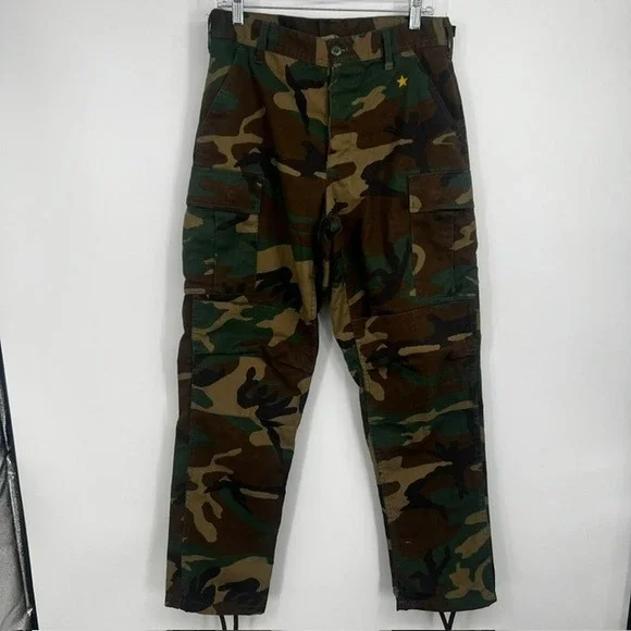 Rothco Men's Small Adjustable BDU Woodland Camo Cargo Pants Tactical Military