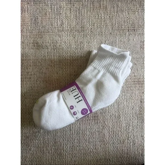 HUE White Athletic Mini Crew Socks - Pack
