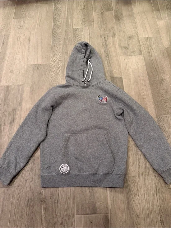 Goat USA Men’s Gray Pullover Hoodie Sweatshirt Size XS