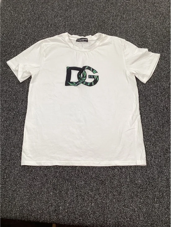 Dolce & Gabbana White Cotton T-Shirt with DG Logo