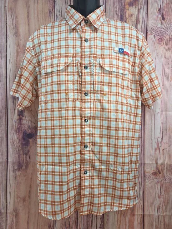 Magellan Outdoors Fish Gear Texas Orange Shirt Size Medium