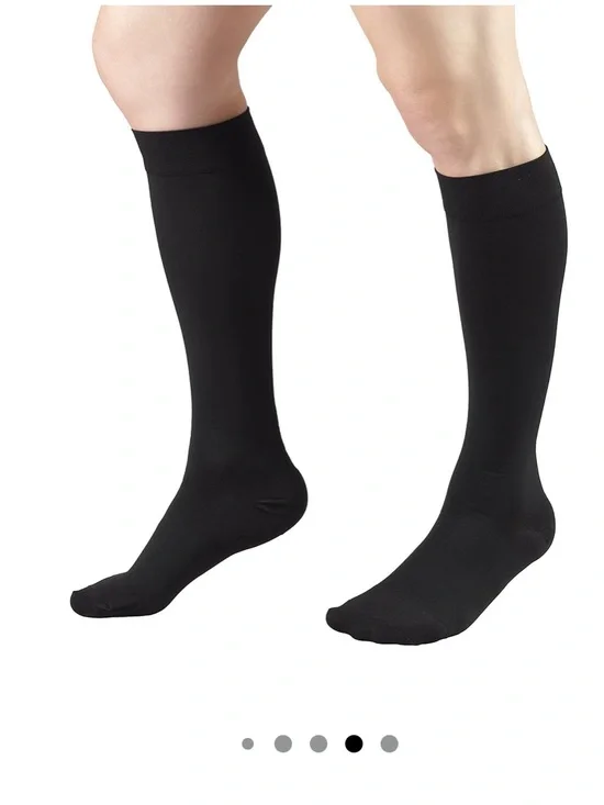 TruForm 8865 UNISEX CT Below Knee Stockings Compression 20-30. Black Size  3X-Lg