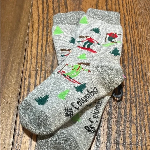 Columbia ski print socks