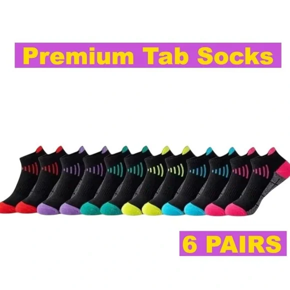 Calcetines Deportivos Cortos De Colores‎ Para Mujer Paquete De 6 Unidades