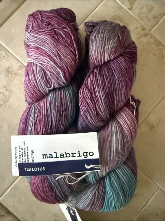Malabrigo Mechita Women's Socks Yarn - Lotus (120) Purple/Blue