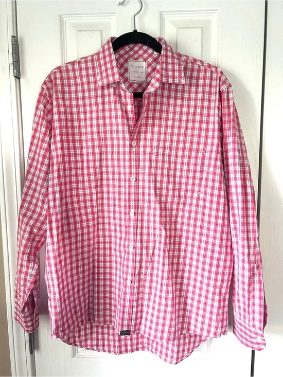 Billy Reid Men’s Plaid Button Down Shirt Size L Standard Cut