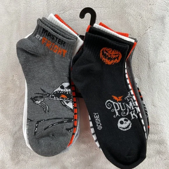Disney Nightmare Before Christmas Jack Skellington Ankle Socks 10 Pair Set Multi