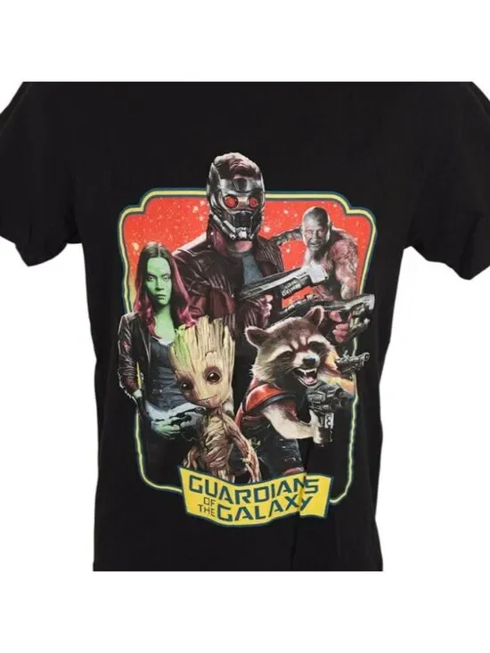 Guardians Of The Galaxy T Shirt Mens Size Small Black Retro Marvel Comics