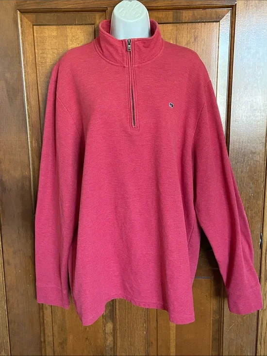 Vineyard Vines Burgundy Saltwater quarter-zip pullover Size XXL  nautical