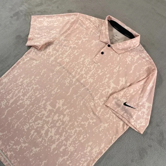 Nike Vapor Graphic Polo Shirt‎ Men Large Arctic Orange Dri Fit Performance NWOT