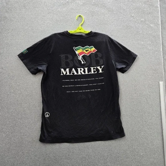 Shoe Palace Men Shirt M Black Graphic Bob Marley Logo Short Sleeve READ