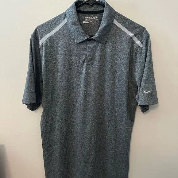 Nike Men's Gray Polo Shirt Medium dry fit‎