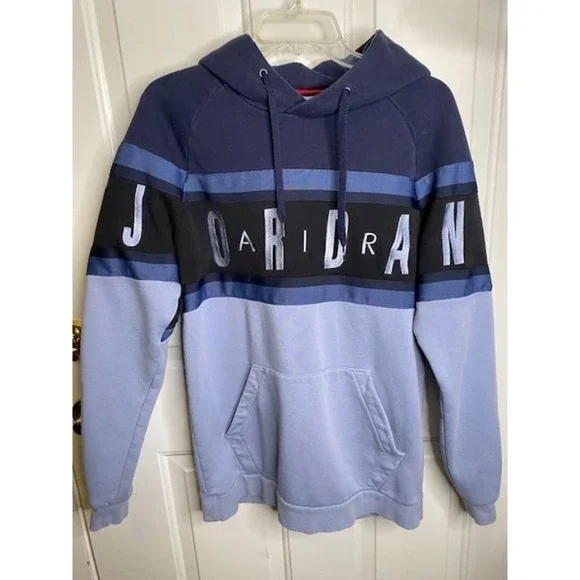 Vintage Nike Air Jordan Vintage Spell Out Jumpman‎ AOP All Over Hoodie Medium