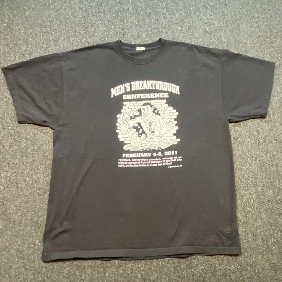 Magnum Weight Mens Breakthrough Conference TShirt Sz 2XL Black 2011‎ Graphic Tee