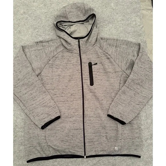 Eddie Bauer Men's Full Zip Hoodie Sweatshirt Comfy Heather Gray Size XXL