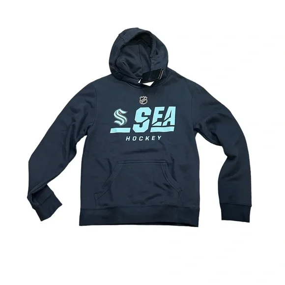 Seattle Kraken Men’s Logo Graphic‎ Pullover Hoodie Sweatshirt Small